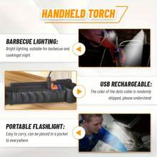 Senter LED Genggam Bertenaga, Senter Mini COB 4 Mode, Dapat Diisi Ulang USB, Lampu Kerja Lipat Portabel dengan Kait untuk Rumah, Berkemah, Memancing, Membaca, Perbaikan, dan Penerangan Darurat, Tahan Air IP44 - A - View 8