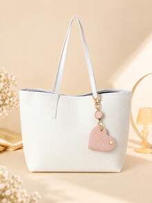 Cute Heart-Shaped Women's Keychain | Mini Keychain Wallet | Fashion Bag Charm And Car Key Holder (Also As Bag Accessory),Wallet For Women - Multicolor - View 11