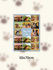 Custom Photo Text Throw Blanket, Personalized Picture Collage Fleece Blanket, Customized Pet Memory Photo Blanket For Sofa Bed Home Decor Gift - Multicolor - View 26
