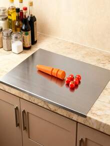 Papan Potong Stainless Steel dengan Pinggiran, Papan Cincang Dapur Logam - MultiWarna - View 7