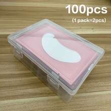 10/50/100/200/300/500 PCS (1 Pack=2pcs) Eye Pads For DIY Eyelash Extensions, Eyelash Application Eye Pads, Beauty Tools - Pink - View 17
