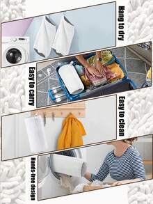 2/1pc Washing Machine Shoe Bag,Suitable For All Shoe Types - White With Zipper,Soft Fleece Lining,Effectively Protects Clothes,Perfect For Sneakers And Casual Shoes,Laundry Bag,Holiday Essential,Travel Essential,Household Items,Shoe Storage,Christmas - Multicolor - View 7