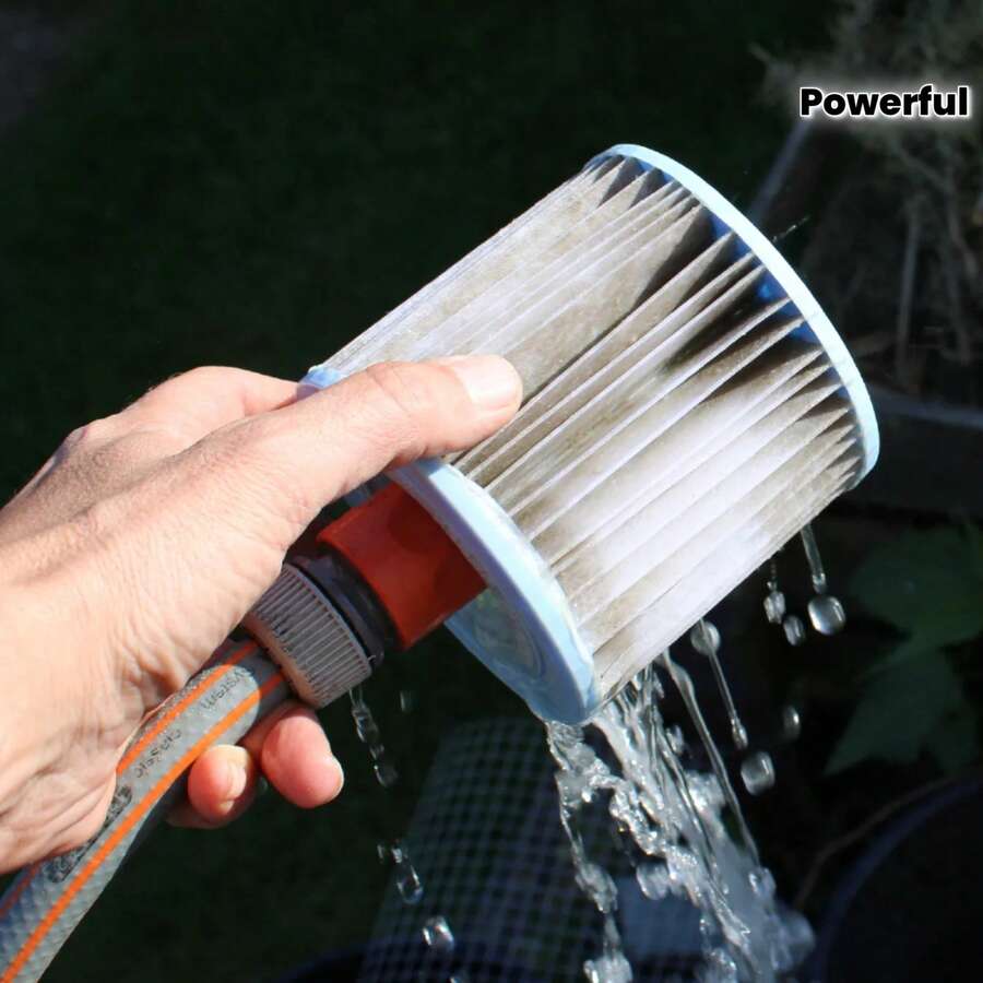 Pool And Hot Tub Filter Cleaning Pressure Nozzle Powerful Drain Pipe Cleaning - Strong Water Flow Unclogging Tool, No Power/Battery Required, Suitable For Residential, Commercial And Indoor/Outdoor Use - Removes Hair, Grease, Root Blockages - Heavy Duty Construction, Compact Design, Reliable Performance, Professional Maintenance Worker Use - A - View 1