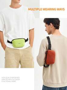 Myco Fashion Small Crossbody Bag Unisex Mini Sling Bag Travel Running Phone Backpack Shoulder Bag With Keychain - Multicolor - View 7