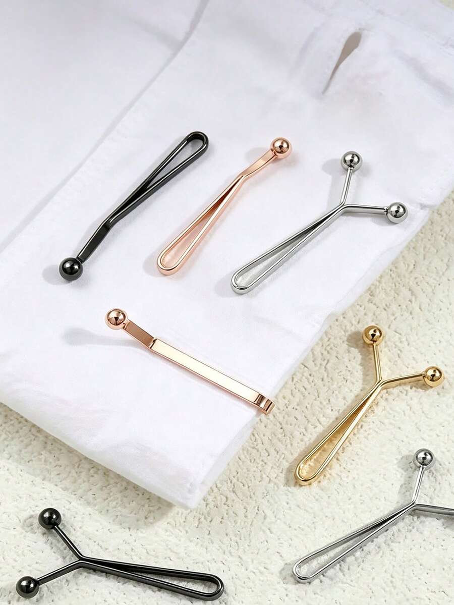 Seamless Shirt Cufflinks, Waist Clips - Multi-Functional Metal Clips For Tightening Belts, Pants, Scarves, Etc. A Thoughtful Gift For Him/Her - Multicolor - View 1