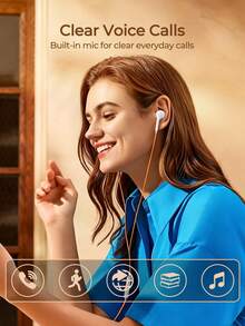 REMAX Earphone Semi-In-Ear Berkabel, Versi USB-C atau 3.5mm, Driver Dinamis 14.2mm, Mikrofon Terintegrasi dan Kontrol 3 Tombol, Ringan dan Nyaman, Kabel 1.2m, Tersedia 6 Warna, Cocok untuk Musik, Panggilan, Belajar, dan Penggunaan Sehari-hari - View 4