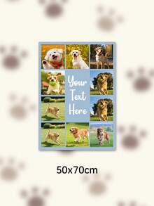 Custom Photo Text Throw Blanket, Personalized Picture Collage Fleece Blanket, Customized Pet Memory Photo Blanket For Sofa Bed Home Decor Gift - Multicolor - View 47