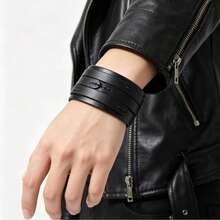 2pcs Punk Style Sports Casual Bracelets, Suitable For Party, Sports, Fashion Wear, Unisex, Exquisite Bracelet Gift For Men And Women - Black - View 4