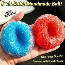 1pc 6cm Popular Textured Ball Ice Ball Voice-Controlled Squeeze Toy Stress Relief Small Toy [Random Color] - Multicolor - View 2