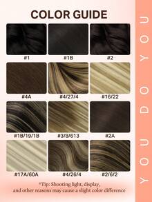 DOORES PU Clip In Human Hair Extensions, 7PCS 107-110g,100% Real Remy Human Hair, Seamless Invisible, Dark Brown, Comfortable Natural Blend For Daily Wear - S2 - View 7