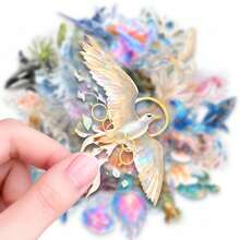 50pcs Fantasy Deep Sea Marine Creature Doodle PET Stickers, Suitable For Laptop, Water Bottle, Luggage, Helmet, Notebook And Other DIY Creative Toys - Multicolor - View 7