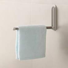 2pcs Expandable Wall-Mounted Clothes Hanger Storage Hooks, No-Drill Telescopic Wall Rack For Home Drying And Storage - A - View 4