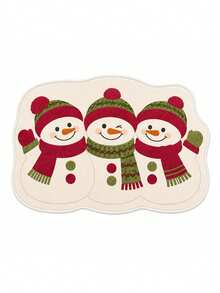 Christmas Washable Non-Slip Area Rug – Thin Soft Living Room Carpet, Kitchen Rug & Runner, Festive Holiday Home Decor - Creamy White - View 9