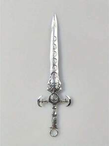 Vintage Metal Sword Pattern Hair Clip, Retro Bohemian Style Hair Accessory - Silver - View 4
