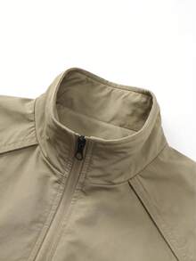 Men's New Autumn/Winter Fashion Casual Fitted Khaki Jacket, Suitable For Daily Commute, Vacation, Gift For Husband/Boyfriend - Khaki - View 6
