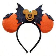 asmodee 1pc Disney Halloween Mouse Ear Headband, Jack Skeleton Ghost Sequin Bow Hair Accessory, Cosplay Party Costume Decoration Headpiece - Style Random - View 6