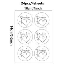 24/48 Pcs Handmade With Heart & Flower Sticker, Bulk Adhesive Sheets Ompatible For DIY Crafts - Hand-Drawn Cursive Letters, Painted Style Suitable For Scrapbooking, Wedding, Decorations, Journals - Bulk Paper Stickers - Multicolor - View 10