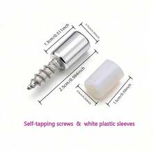 100pcs Steel Cabinet Shelf Pins - Non-Slip Laminate Board Support With Self-Drilling Screws, Ideal For Glass Furniture, Ensures Maximum Stability And Easy Installation - Shelf Screws - View 3