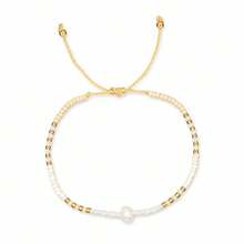 1PC Bohemian Minimalist Summer, Faux Pearl Beaded Bracelet, Adjustable Drawstring Friendship Bracelet, Birthday Gift - Multicolor - View 16