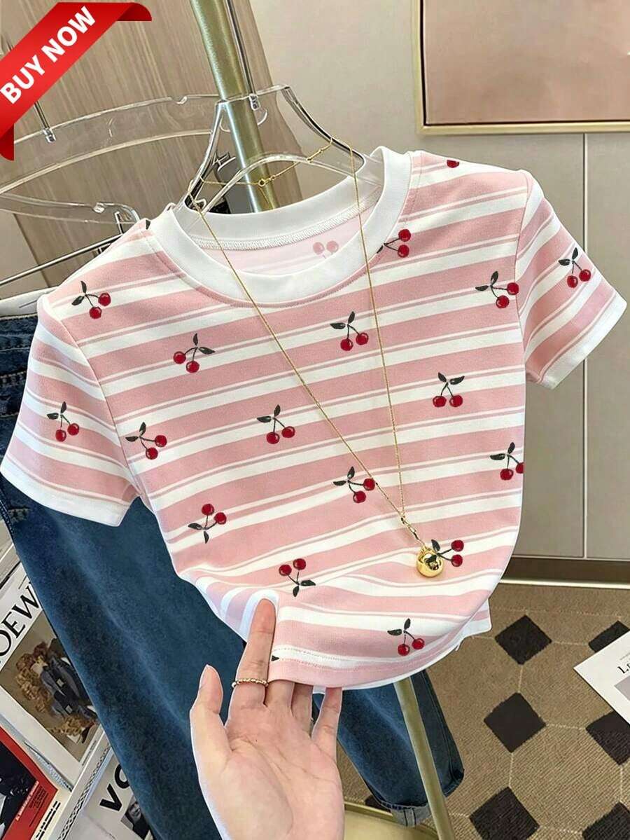 Plus Size T-Shirts - Pink - View 1