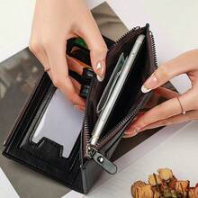 Women's Long Wallet, Fashionable Minimalist Magnetic Closure Wallet, Multi-Card Slot Zipper Clutch, Suitable For Daily Use, Perfect For Holiday Gifts - Multicolor - View 3