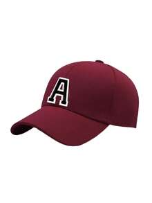 1Pc Unisex Men And Women Baseball Cap, Adjustable Outdoor Sun Protection Casual Hat, Suitable For Spring, Summer Traveling, Beach Party - Burgundy - View 8