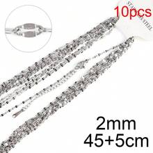 10pcs Stainless Steel Lip Chain, Gold/Silver Color Optional, DIY Necklace, Suitable For DIY Jewelry Making, Fashion Neck Chain Accessory - DIY Chains - View 11
