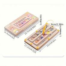 Back To School Kids Educational Magnetic Pen Maze Number Wooden Color Desktop Battle Sorting Counting Logic Board Ball Toy Christmas Gift - Multicolor - View 3