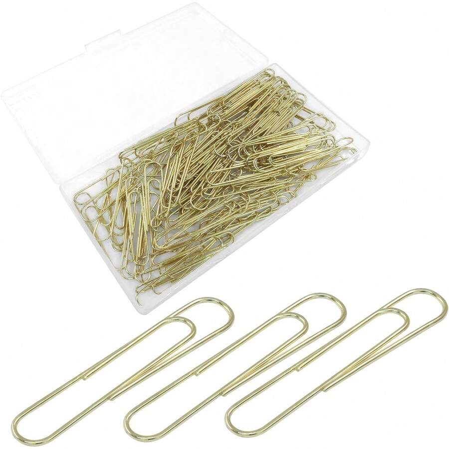 2 Inch Large Paper Clips, Rose Gold, 100Pcs - Rose Gold - View 1