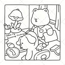 Adult Coloring Book, Cozy Corners, Cute Animals, Relaxing And Fun Doodles, Stress Relief, Fantasy Illustrations And Exquisite Art, Adult Coloring Activity, Drawing And Painting Book - Single Piece - View 7