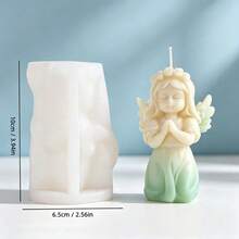 Angel Prayer Candle Mold, Suitable For DIY Resin And Plaster Casting, Used For Home Decor, Ornaments And Creative Handmade Gifts - A-White - View 6