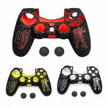 1pc Soft Rubber Gel Silicone Cover ForPS4 Controller Shellps4 Decals ForPS4 Protective Silicone Skin Case Grip Cover - View 1