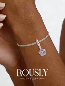 1pc Crown Series Pendant Bead, Suitable For Women Bracelets, Bangles, DIY Jewelry Making And Daily Accessories, Suitable For Girls Wearing - Diamond Crown - View 3