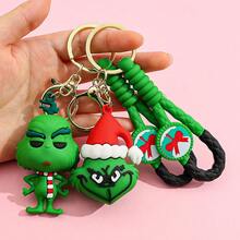 Hasbro 2pcs Christmas Keychain Pendant Christmas Tree Green Monster Decoration Grinch Figurine - One Size - View 3