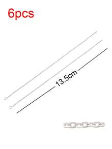 6pcs Stainless Steel Threading Chain Earring Findings, Suitable For DIY Jewelry Making, Including Dangle Earrings, Tassel Earrings And More. - DIY Earrings - View 17