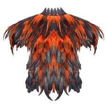 Gothic Faux Feather Cape Shawl Men's Halloween Costume - Multicolor - View 5