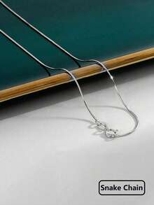 1pc Minimalist Design Layered S Necklace, Delicate Jewelry, Suitable For Daily Wear, Gift - Silver - View 5