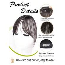 Fake Bangs Hair Piece Top Hair Supplement Women Volumizing Eight-Character Bangs Lightweight Invisible Hair Extension Patch - A - View 5