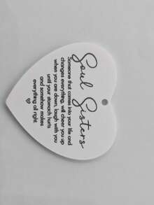 1. Soul Sister Gift, Friendship Gift, Personalized Heart Decor, Friend Birthday Gift, Sister Gift, Soul Sister Quote, Best Friend Gift, Home Decor, Room Decor, Wall Decor, Graduation Gift - White - View 5