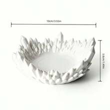 Crown Crystal Design Jewelry Tray, Smooth Flat Interior For Easy Storage Of Rings, Earrings, Necklaces And Other Small Accessories, Also Suitable For Aromatherapy, Makeup Brushes Or Keys. Elegant Design Fits Dark Style And Minimalist Home Decor, Both A Dressing Table Organizer And A Desktop Decoration - Multicolor - View 7