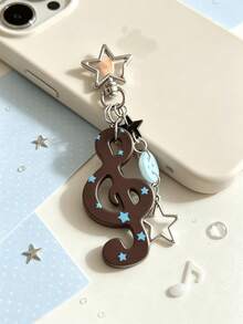 1pc Casual Street Acrylic Fashion Versatile Star Music Note Bag Charm, All Seasons - Multicolor - View 4