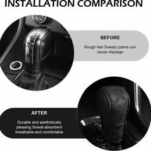 1 Set Of Car Gear Protector Leather Breathable Gear Shift Cover, Gear Lever Cover For Gear Lever Modification, Dust Cover For Gear Shifting, Dust Cover For Gear Shifting, Suitable For Gear Lever And Car Interior Modification - Z - View 7