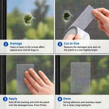 3PCS 157.48-Inch Long Mosquito Net Repair Tape(2rolls Of Tape+1pc Of Random Color Scissors) -Suitable For Repairing Damaged Windows And Curtains In Dormitories As Well As Waterproof NetPatchesForDoorsWindowsAndScreens-Self-AdhesiveWindowRepairNetTape - 3-piece Set = (2 Rolls Of Grey Tape + 1 Pair Of Scissors In Random Color) - View 10