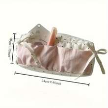 White Snowflake Pattern Pencil Case, Large Capacity Student Pencil Box, Cosmetic Storage Bag, Stationery, Simple And Unique - Multicolor - View 3