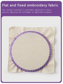 1pc Crystal Embroidery Hoop Cross Stitch Frame Acrylic Copper Screw Tight Fit For Various Patterns Suitable For Embroidery Cross Stitch Punch Needle And Other Embroidery Crafts For Wall Hanging Bedroom Living Room Study And Decor - Crystal Embroidery Hoop No. 1 - View 4
