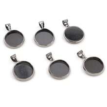 6Pcs 12mm Inner Size Brass Material Simple Pendant Cabochon Blank Base Setting Bezel Tray DIY Jewelry Making Accessories - 12mm - View 3