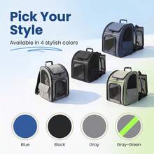 Expandable Foldable Breathable Pet Backpack Puppy Travel Bag Foldable Pet Travel Bag Breathable Pet Backpack Hiking Pet Bag Portable Pet Bag Breathable Puppy Travel Bag - Multicolor - View 4