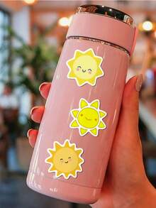 50pcs Cute Cartoon Sun Vinyl Stickers - Reusable, Vibrant Colors - Suitable For Laptops, Water Bottles, Skateboards, Etc. - Perfect As Birthday Party Gifts, Fun Stickers - Multicolor - View 5