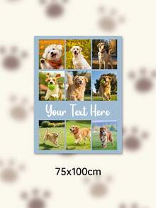 Custom Photo Text Throw Blanket, Personalized Picture Collage Fleece Blanket, Customized Pet Memory Photo Blanket For Sofa Bed Home Decor Gift - Multicolor - View 89
