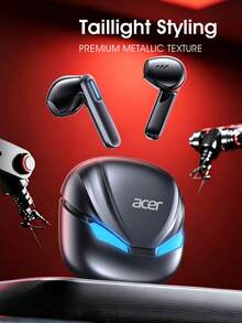 Acer OHR800 Semi-In-Ear Wireless Earbuds, Gaming Headset, Bluetooth 6.0, Low Latency, HD Voice Calls, Stereo Sound Quality, Lightweight, Touch Control, Comfortable Fit, Compatible With IOS/Android Phones - View 3